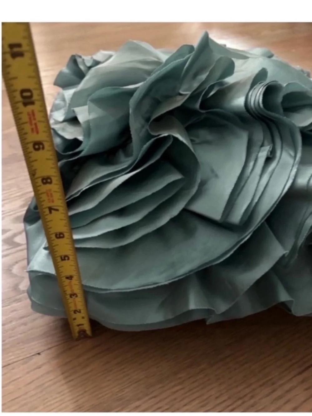 Z Gallerie Aquamarine Teal Satin Rose Rectangle Throw Pillows Set of 2 Like New